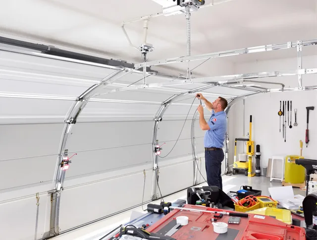 Garage door cable repair service by Torrington Garage Door Repair in Torrington