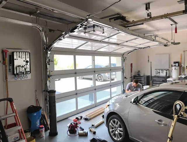 Garage door noise reduction service by Torrington Garage Door Repair in Torrington