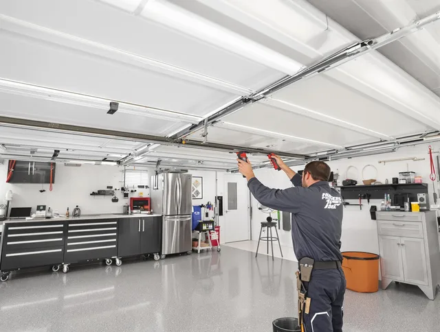 Overhead garage door repair service by Torrington Garage Door Repair in Torrington