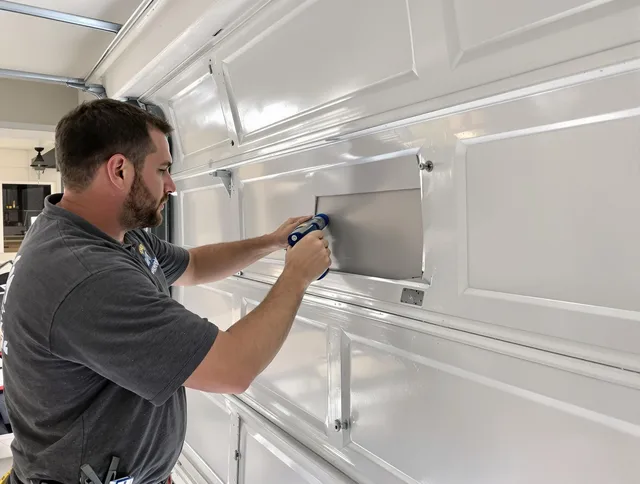 Garage door panel repair by Torrington Garage Door Repair in Torrington